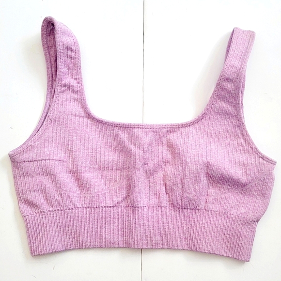 NWOT Ribbed Lavender Sports Bra - Picture 1 of 6